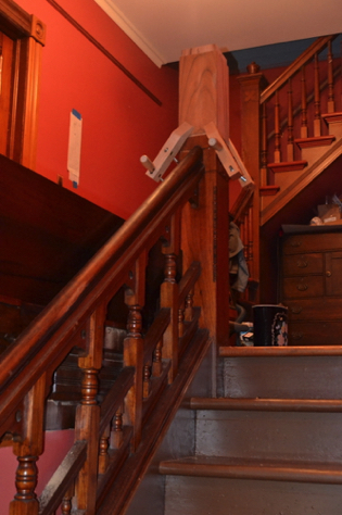 From the stairwell. From the stairwell.